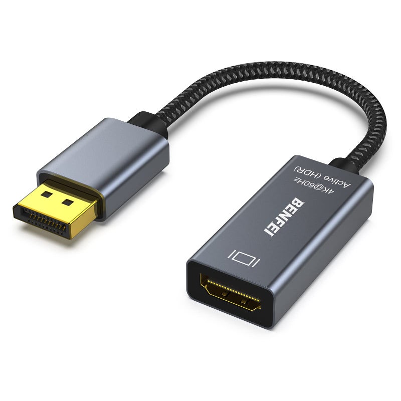 BENFEI Active DisplayPort to HDMI Adapter 4K@60Hz, Compatible with PC,Laptops, Desktop, Tablets, or DisplayPort Docking Stations, Supporting Eyefinity for Multi-Screen Gaming - Image 1